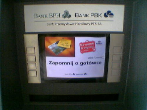 Bankomat nie da pieniędzy