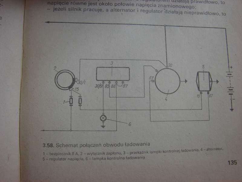 Alternator lampka schemat tematy na elektroda.pl